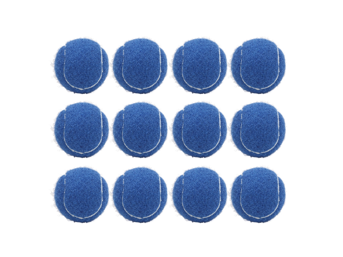 12 Pelotas De Tenis De Goma Con Fieltro Para Entrenamiento Y Práctica, Con Bolsa De Almacenamiento Azul.