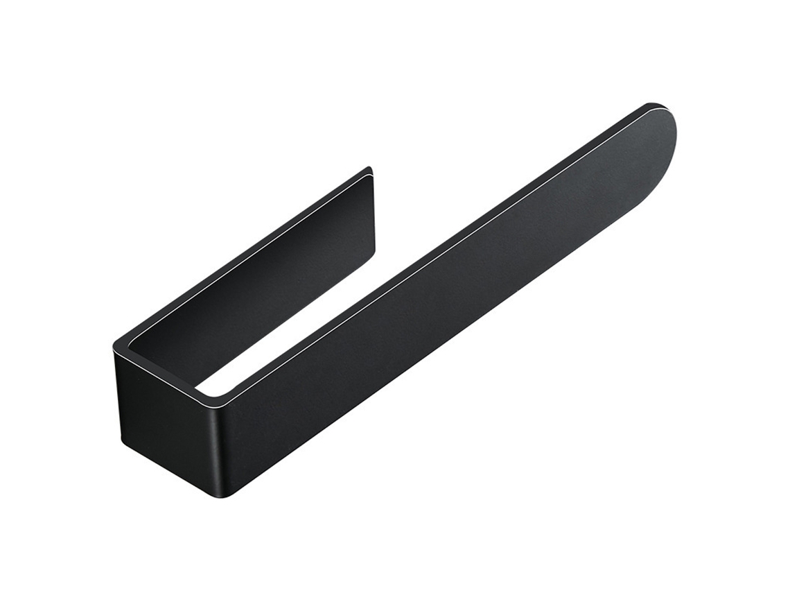 Toallero de baño negro, sin perforación, SUS304, práctico y elegante