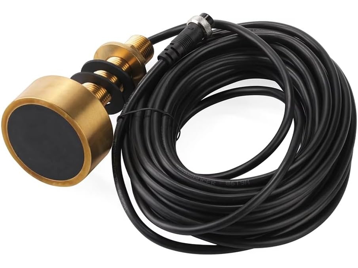 Transductor De Profundidad Pasacascos De 3 Pines, 600 W, 50 Khz Y 200 Khz