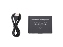 Divisor RJ45 con cable USB 1000Mbps Gigabit Ethernet 1 a 4 para PC, TV, consola