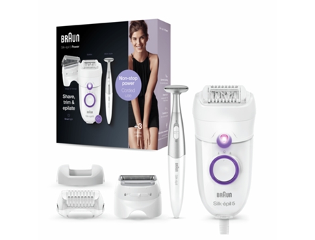 Braun Silk-épil 5 825 Power 28 pinzas Blanco, Púrpura