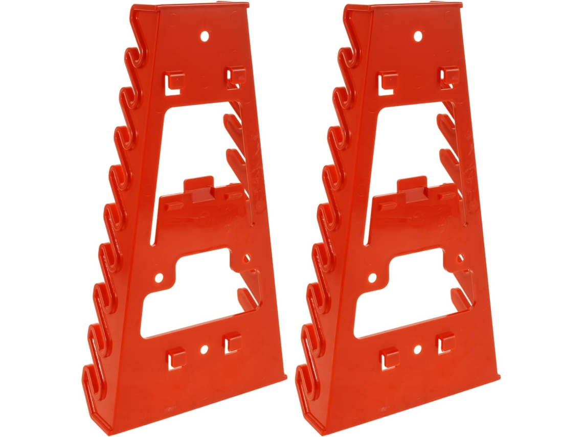 Conjunto De 2 Suportes De Ferramentas De Parede Em Plástico Vermelho Para Painéis Perfurados.