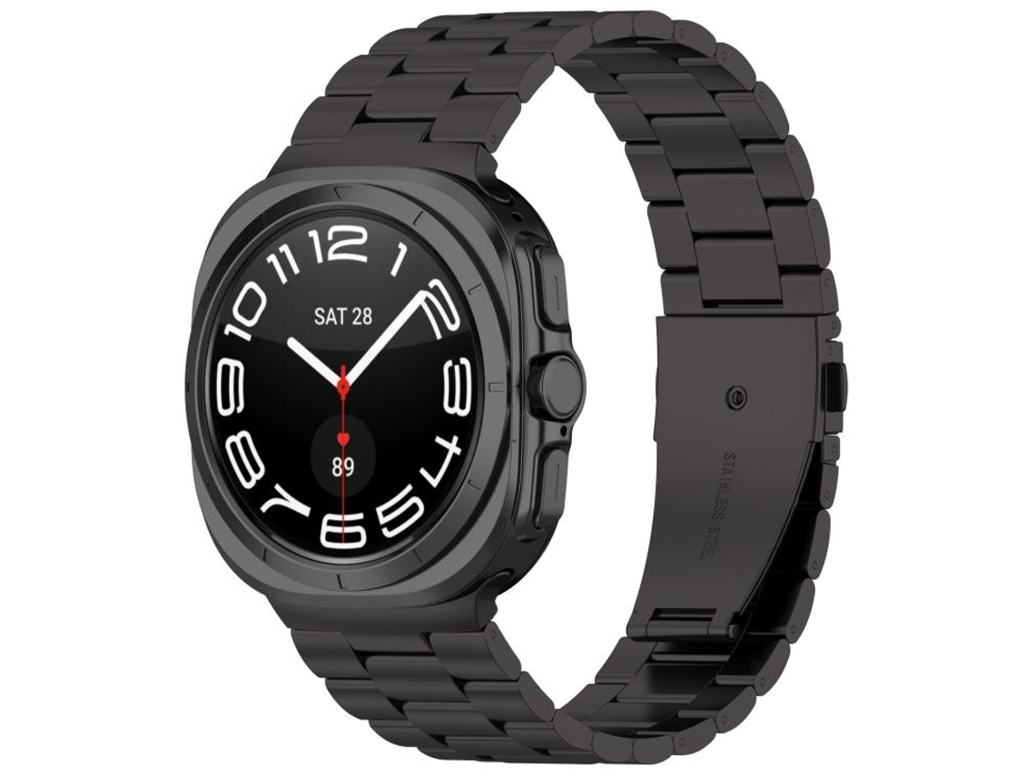 Pulsera de acero inoxidable con tres cuentas y herramienta de extracción para Samsung Galaxy Watch 8 / Watch 8 Classic