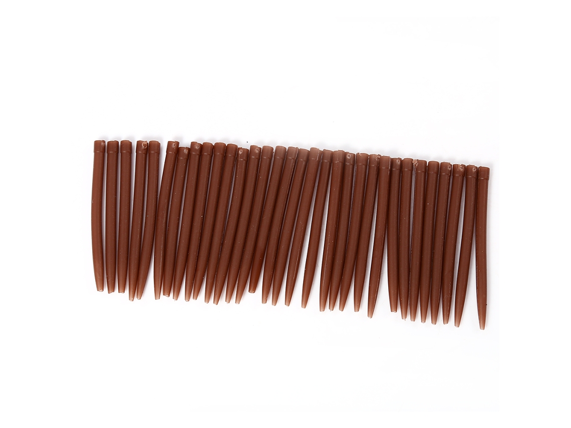 30pcs Mangueiras Anti-emaranhamento De Pesca 51mm Acessórios Para Pesca De Carpa Marrom