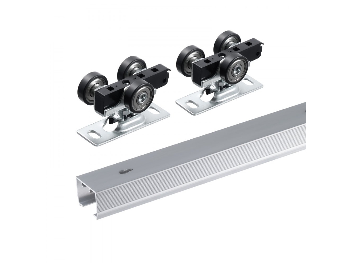 Sistema Corredizo para Puertas de Hasta 100 kg con Riel de Aluminio de 1746 mm Tekmaquinas
