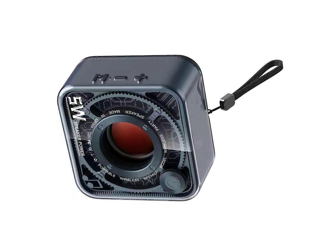 Altavoz Bluetooth inalámbrico portátil de 5 W, transparente, mecánico, estilo armadura, pequeño, para Yunzii