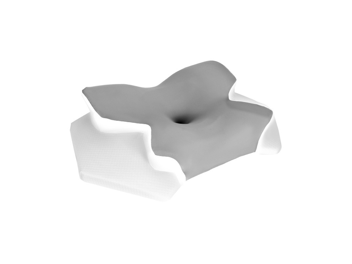 Almohada Para El Cuello Ergonómica De Espuma Viscoelástica Transpirable De Seda Helada (gris) Cuich