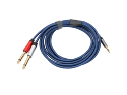 Cable De Audio Estéreo De 3,5 Mm Macho A Doble Mono De 6,35 Mm Macho, De Nailon Y Aluminio, 5 M/16,4 Pies.