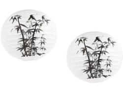 Juego de 8 faroles de papel decorativos y sencillos para decorar el hogar, con estampados. Gokoco