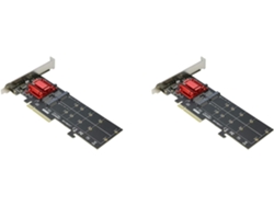 2 Adaptadores Ssd Nvme Pcie Duales M.2 A 3.1 X8/x16 (clave M) 22110/2280/2260/2242