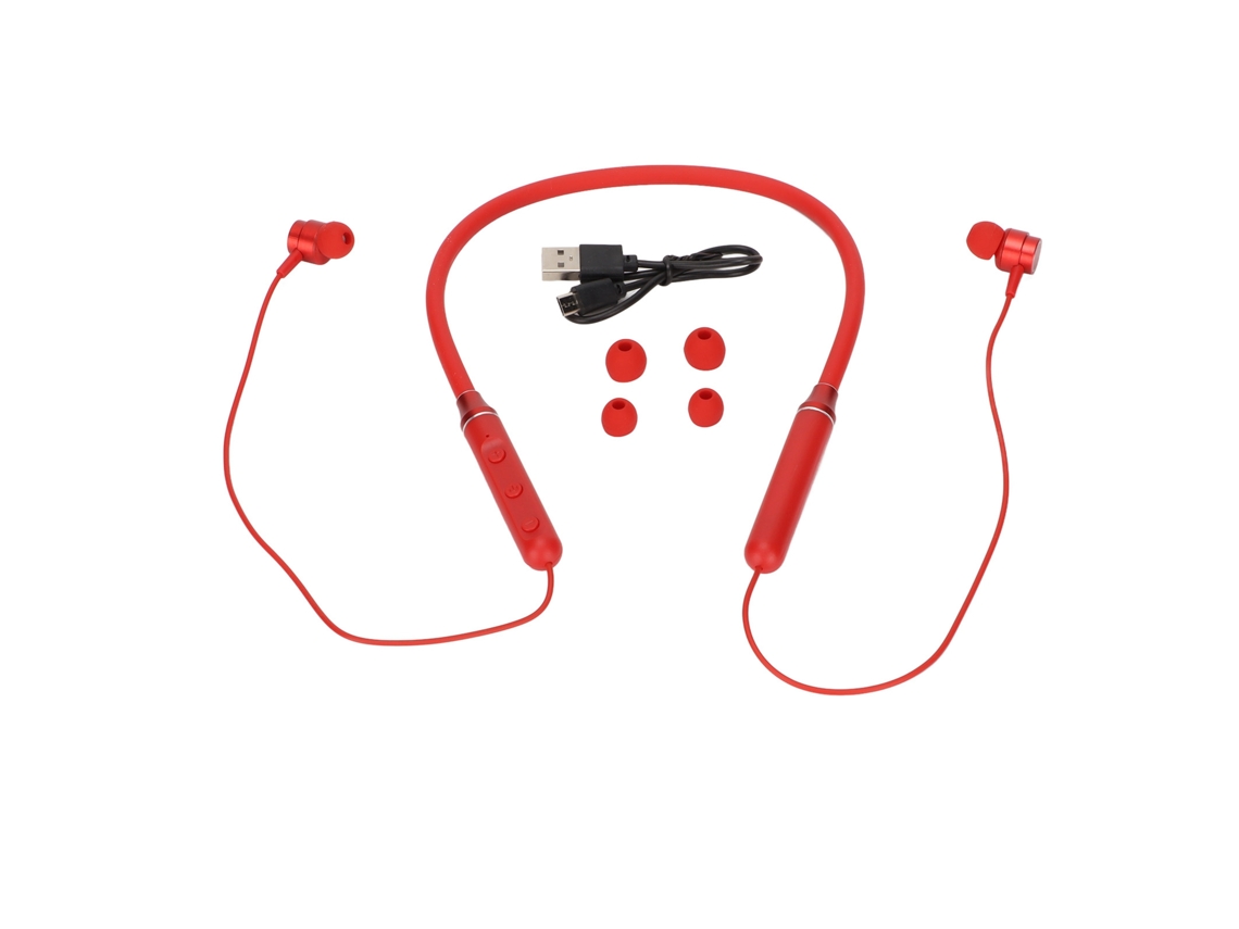 Auriculares Bluetooth Con Collar Inalámbricos Estéreo Bluetooth 5.0 Para Deportes, Correr, Caminar Rojo