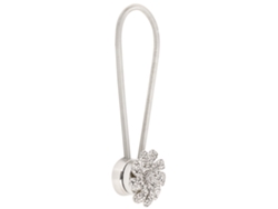 Hebilla Magnética Para Sujetar Cortinas, Con Un Bonito Diseño Floral Y Diamantes De Imitación, Fabricada En Aleación Duradera.