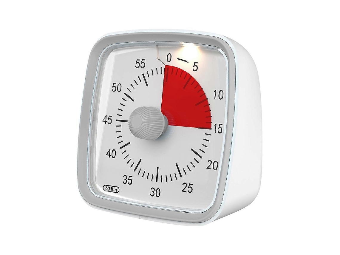 Rebe-temporizador Visual De 60 Minutos, Temporizador Para Clase, Hogar Y Oficina, Gestión Del Tiempo Para Niños Y Adultos Gris