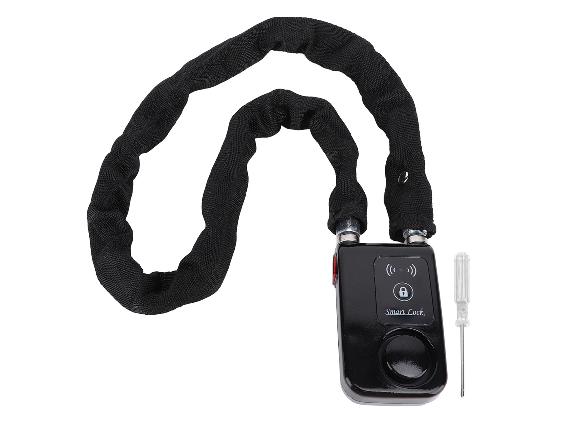 Candado De Cadena Antirrobo Inteligente Con Control Por Aplicación Bluetooth, Resistente Al Agua, Para Bicicletas Y Motocicletas Eléctricas, Color Negro.