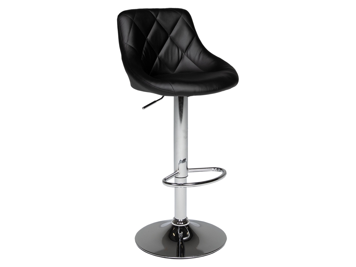 Banco de Bar HAPPY GARDEN Jasper (Polipele - Preto 48 x 46 x 106 cm cm)