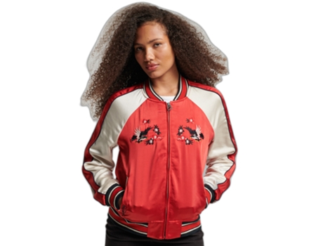 Abrigo para Mujer SUPERDRY (Poliéster - XS - Rojo)