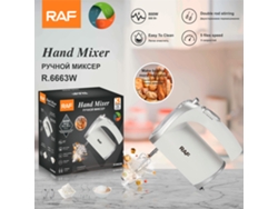 Batidora de huevos eléctrica de mano, totalmente automática, de alta potencia, con normativa europea, para batidora de crema de panadería Mdug (blanca)