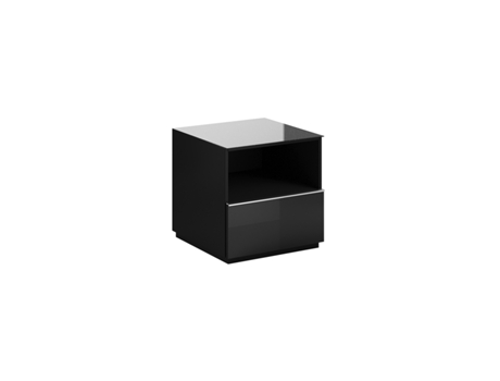 Mueble TV de suelo o pared 1 cajón 50 cm Mathis Negro PETITS-MEUBLES
