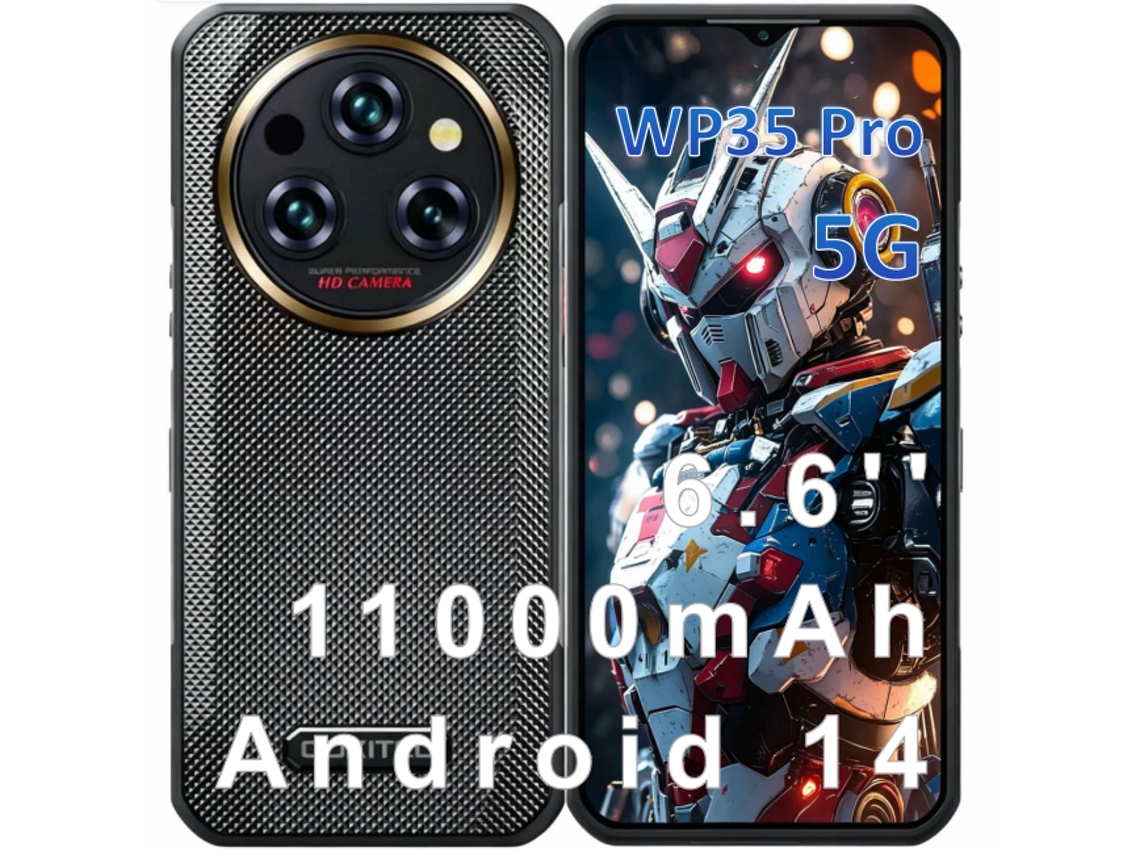 Smartphone Oukitel Wp35 Pro 5g, 6,6 Pulgadas, 11 000 Mah, 36 Gb + 512 Gb, Android 14, Nfc, Verde