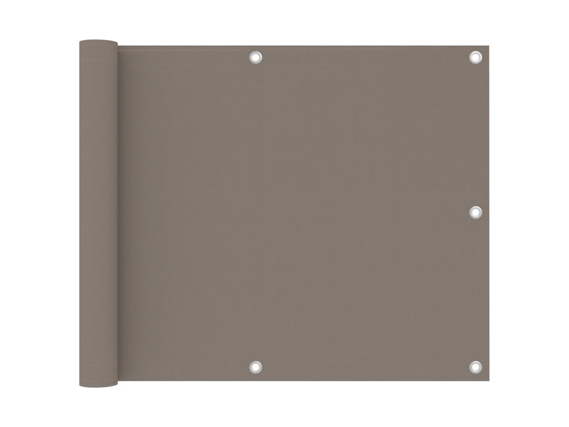 Mampara de balcón 75x300 cm Tela Oxford Gris Marrón Dkd Decoración del hogar