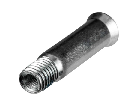 Eixo Único Steel With M4 Thread Inside Prateadopowerslide