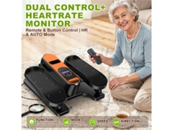 Negro bominfit Kf02 Elíptica Compacta Silenciosa Debajo Escritorio 12 Velocidades Pedales Sentado Adultos Mayores Circulación Piernas Control Remoto
