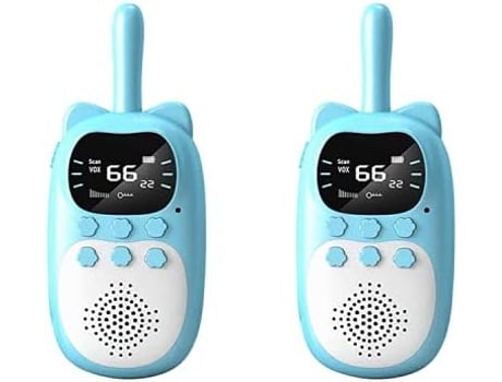 Walkie Talkies Para Niños De Largo Alcance Con Linterna Para Juegos De Camping Al Aire Libre Azul VENISYMLIS