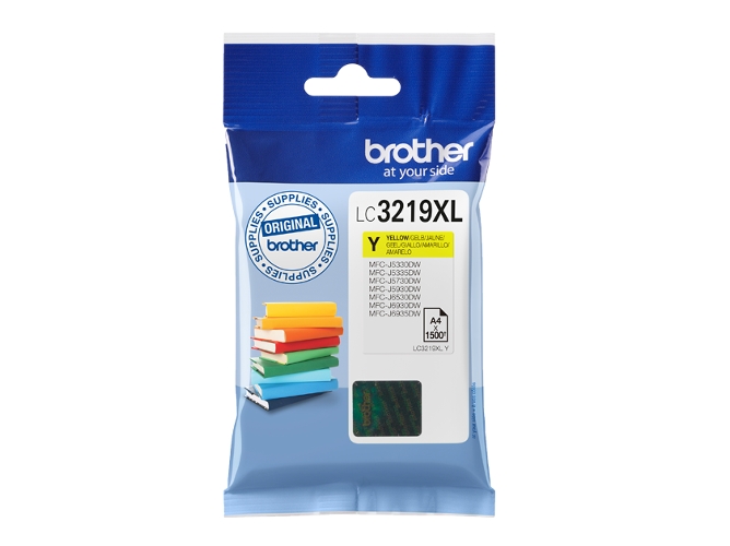 Cartucho de tinta Original BROTHER LC3219XL Y Amarillo 1.500 páginas