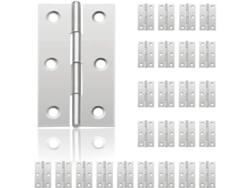 24 Botones Pequeños De Acero Inoxidable Para Puertas, Armarios Y Joyeros (44 Mm X 32 Mm)