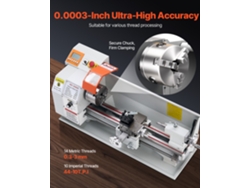 Torno para metal de 550 W, 210 x 370 mm, velocidad variable de 0 a 2500 RPM Vevor