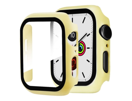 Carcasa de TPU mate antiarañazos para Apple Watch Series 4/5/6/SE/SE (2022) 44mm - amarillo