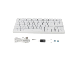 Teclado Mecânico Gamer 87 Teclas 80% Sem Fio 2.4g Bluetooth 3.0 5.0 Usb-c Com Switch Azul E Iluminação Rgb Para Pc E Laptop