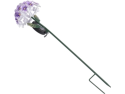Lámpara solar impermeable de acero inoxidable con forma de tallo de hortensia para jardín y césped Gokoco
