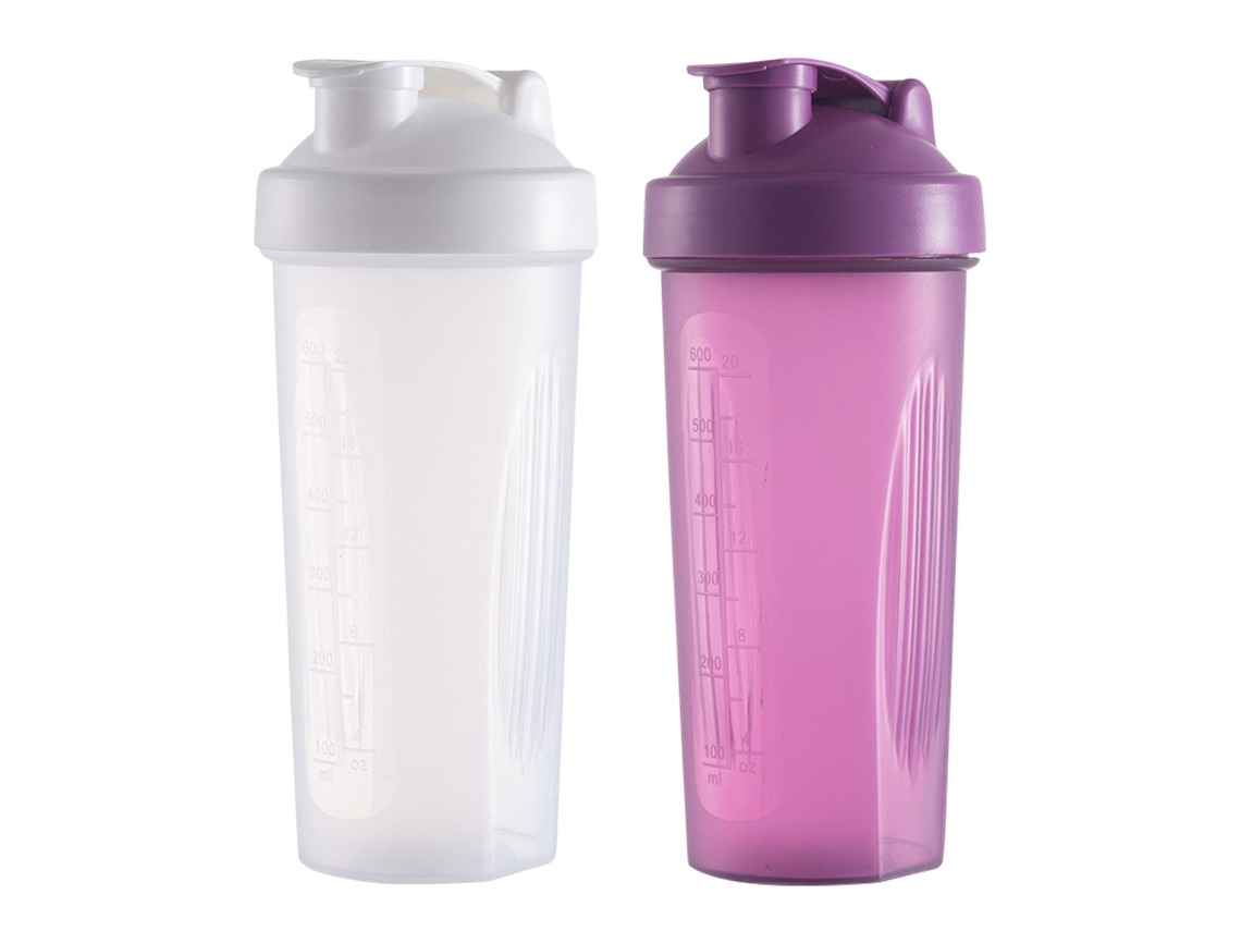 Botellas mezcladoras de proteínas, 20 oz, paquete de 2 con bola mezcladora, vaso mezclador