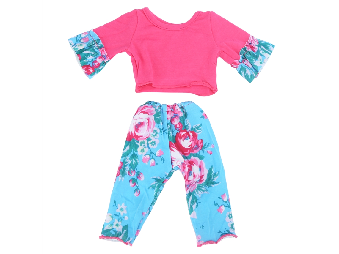 Bjww-roupas De Boneca Com Padrões Requintados, Blusas E Calças, Conjunto Elegante Para Bonecas De 45,72 Centímetros Qd18-058