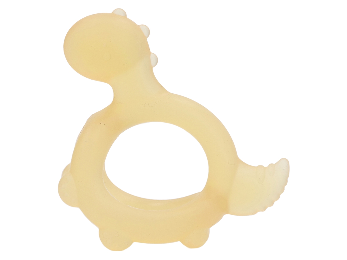Juguete De Mordisco Para Bebé Silicona Forma De Dinosaurio 3d Portachupetes Para Recién Nacidos Plata Nano