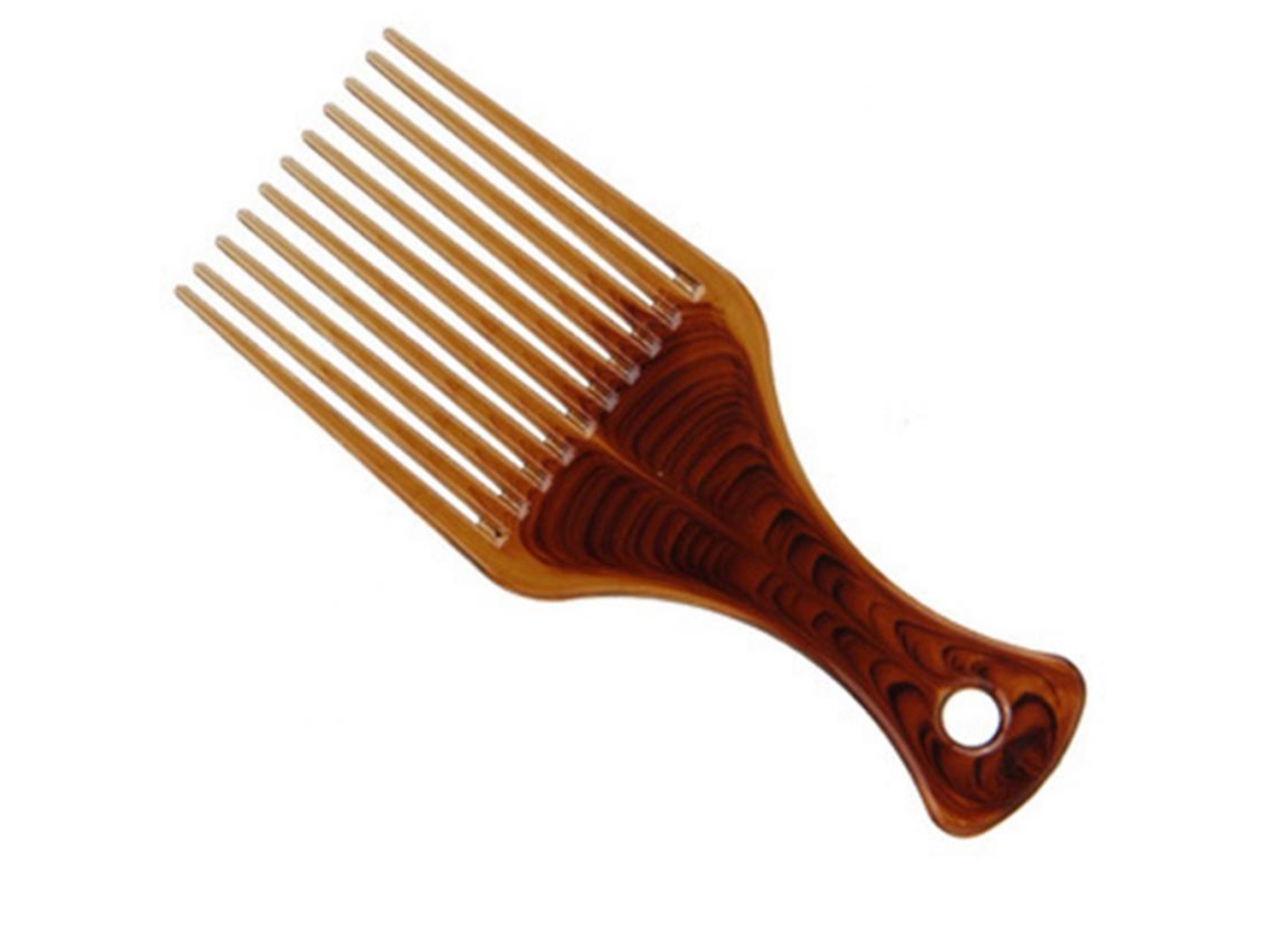 Peine De Dientes Anchos Plástico Anti-enredos Para Cabello Rizado Afro Herramienta De Peluquería