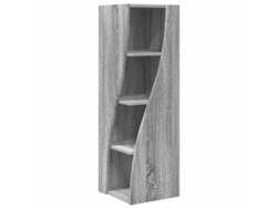 Armario esquinero Sonoma gris con madera procesada (32 x 32 x 102 cm)