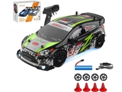 Coche De Carreras Rc 4wd A Escala 1/24, Control Remoto De Alta Velocidad De 2.4ghz Con Luz Led (verde/8605) Gertiz