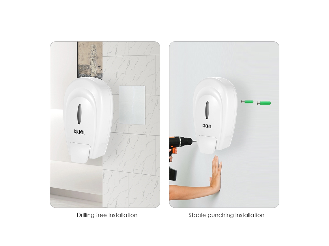 Dispensador De Jabón Manual De Pared, Con Capacidad Para 1000 Ml, Fabricado En Plástico Abs De Gran Tamaño, Ideal Para Cocinas, Baños O Centros Comerciales.