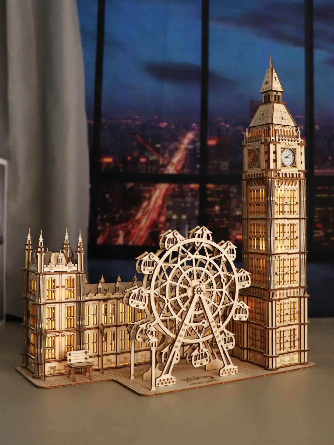 Rompecabezas De Madera 3d, Kit De Modelo Del Big Ben, Reloj De Escritorio, Bloques De Construcción Para Armar.