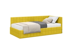 Maison Exclusive - Estructura De Cama Esquina Con Colchón Manual 2 Pcs Amarillo