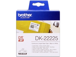 Consumible Original Brother DK22225 Cinta continua de papel térmico (blanca). Ancho: 38 mm. Longitud: 30,48 m