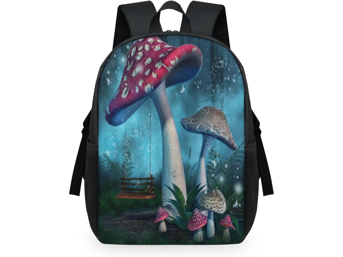 Mochila Tropicallife Estampado Bosque Setas Para Niños Niñas Hombres Mujeres Multiusos Mochila Escolar Info