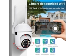 Cámara De Seguridad Wifi Inteligente, Visión Nocturna Hd 1080p A Color Inalámbrica, Detección De Movimiento