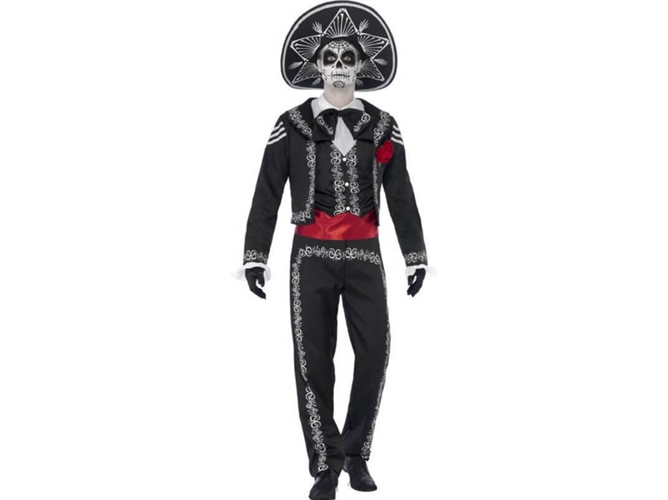 Disfraz de Hombre DISFRAZZES Disfraz Del Día De Muertos (Talla: S)
