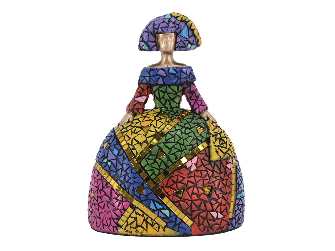 ORIGEN Home Decor Menina Figura de Bailarina Gris 17x13x9cm - Regalo Original y Decorativo BY SIGRIS