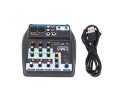 Consola Mini Dj F4-mb De 4 Canales Con Mezclador De Audio Portátil Para Grabación De Karaoke, Transmisión Web Y Funcionamiento Con Batería.