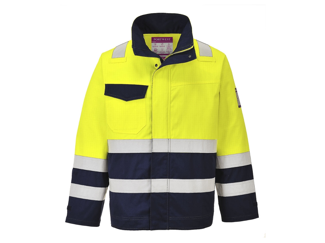 Chaqueta de alta visibilidad Modaflame para máxima protección / Azul marino y amarillo / M Portwest