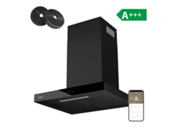 Campana Extractor De Pared Ciarra 60cm 650m³/h Función Boost Control Táctil/app Recirculación Con Filtros De Carbón (2 Piezas) Negro Cd6102b